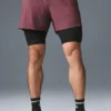 5" Revival 2-in-1 Shorts – Burgunder-Trüffel/Schwarz