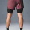 5" Revival 2-in-1 Shorts – Burgunder-Trüffel/Schwarz
