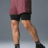 5" Revival 2-in-1 Shorts – Burgunder-Trüffel/Schwarz