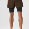 5" Revival 2-in-1-Shorts – Espresso/Schwarz