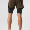 5" Revival 2-in-1-Shorts – Espresso/Schwarz