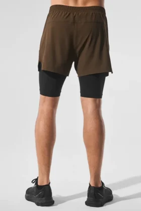 5″ Revival 2-in-1-Shorts – Espresso/Schwarz