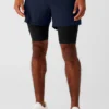 5" Revival 2-in-1-Shorts – Marineblau/Schwarz