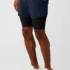 5" Revival 2-in-1-Shorts – Marineblau/Schwarz