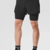 5" Revival 2-in-1 Shorts – Schwarz/Schwarz