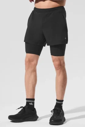 5" Revival 2-in-1 Shorts – Schwarz/Schwarz
