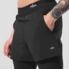 5" Revival 2-in-1 Shorts – Schwarz/Schwarz