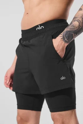 5″ Revival 2-in-1 Shorts – Schwarz/Schwarz