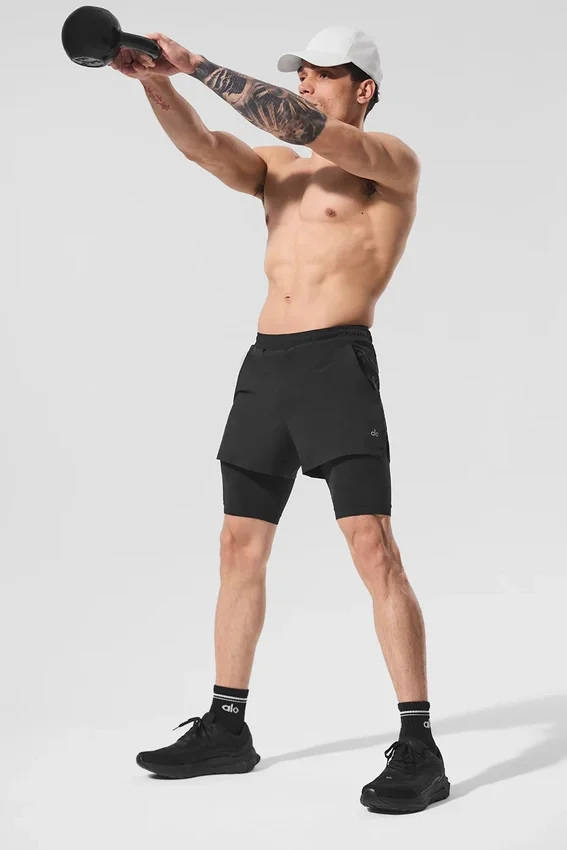 5" Revival 2-in-1 Shorts – Schwarz/Schwarz