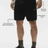 5" Shift-Strick-Shorts – Schwarz