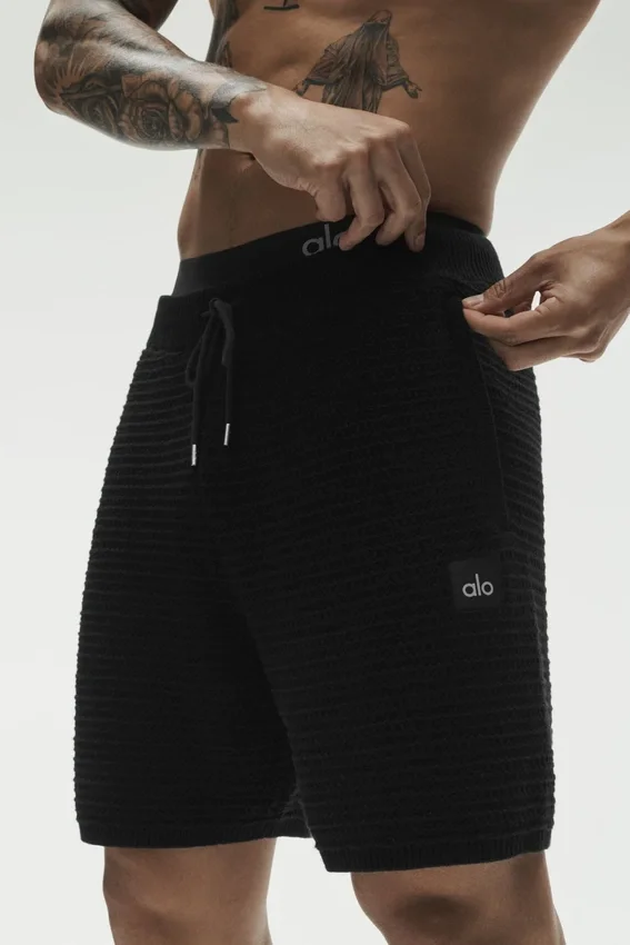 5" Shift-Strick-Shorts – Schwarz
