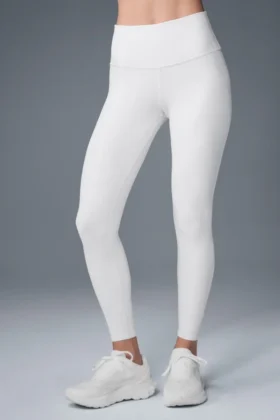 7/8-High-Waist Airbrush Legging – Weiß