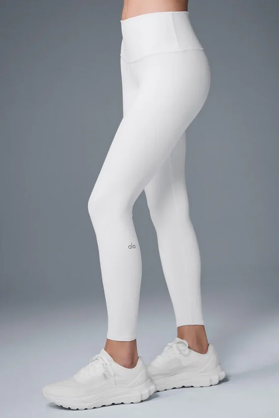 7/8-High-Waist Airbrush Legging – Weiß