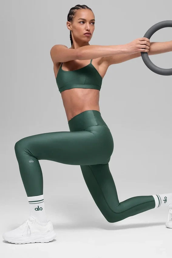 7/8-High-Waist Airlift Legging – Clover Green