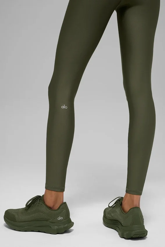 7/8-High-Waist Airlift Legging – Green Olive