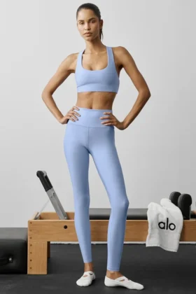 7/8-High-Waist Airlift Legging – Light Provence Blue