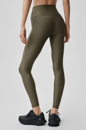 7/8-High-Waist Airlift Legging – Olive Tree