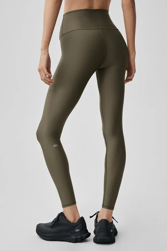 7/8-High-Waist Airlift Legging – Olive Tree