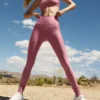 7/8-High-Waist Airlift Legging – Pink Wild Rose