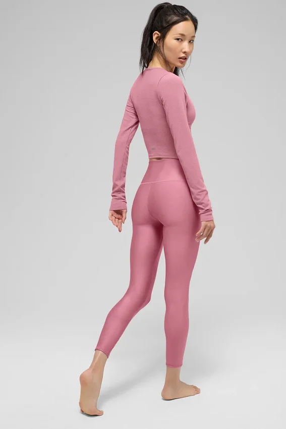 7/8-High-Waist Airlift Legging – Pink Wild Rose
