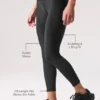 7/8-High-Waist Airlift Legging – Schwarz