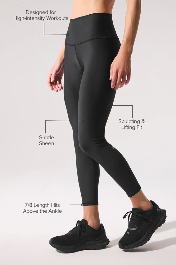 7/8-High-Waist Airlift Legging – Schwarz