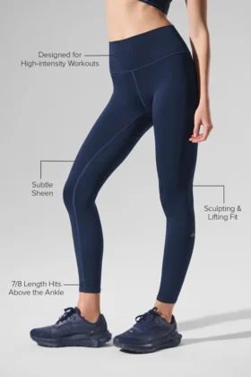 7/8-High-Waist Airlift Leggings – Navy