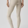 7/8-High-Waist Alosoft Heart Throb Leggings – Oatmeal Heather/Weiß