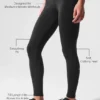 7/8-Lange High-Waist Airbrush-Leggings – Schwarz