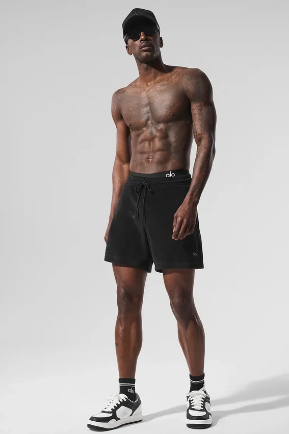 7" Coastal Terry Shorts – Schwarz