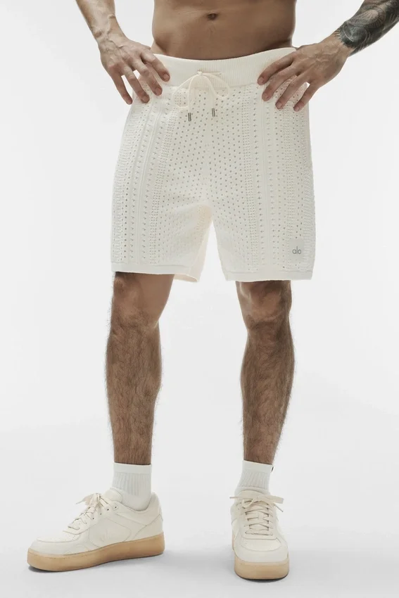 7" Coastline Knit Shorts – Elfenbein