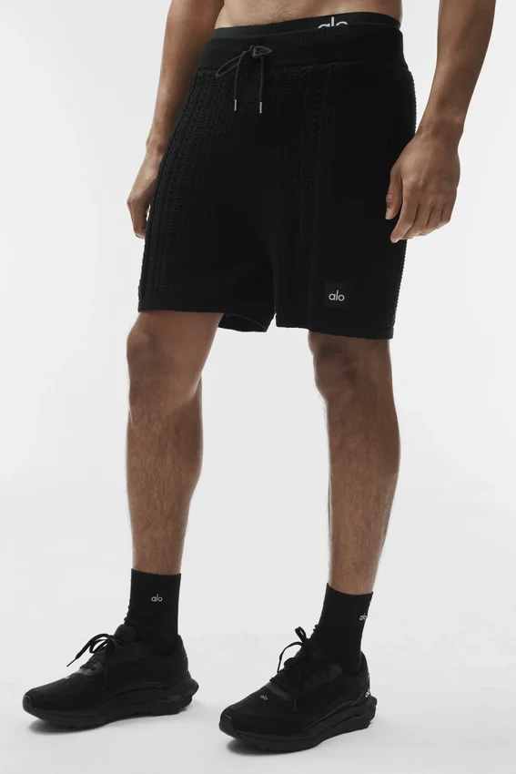 7" Coastline Knit Shorts – Schwarz