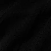 Coastline Knit Kurzarmshirt – Schwarz