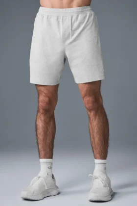 7″ Conquer React Performance-Shorts – Athletic Heather Grey