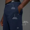 7" Conquer React Performance-Shorts – Marineblau
