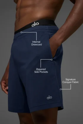 7″ Conquer React Performance-Shorts – Marineblau