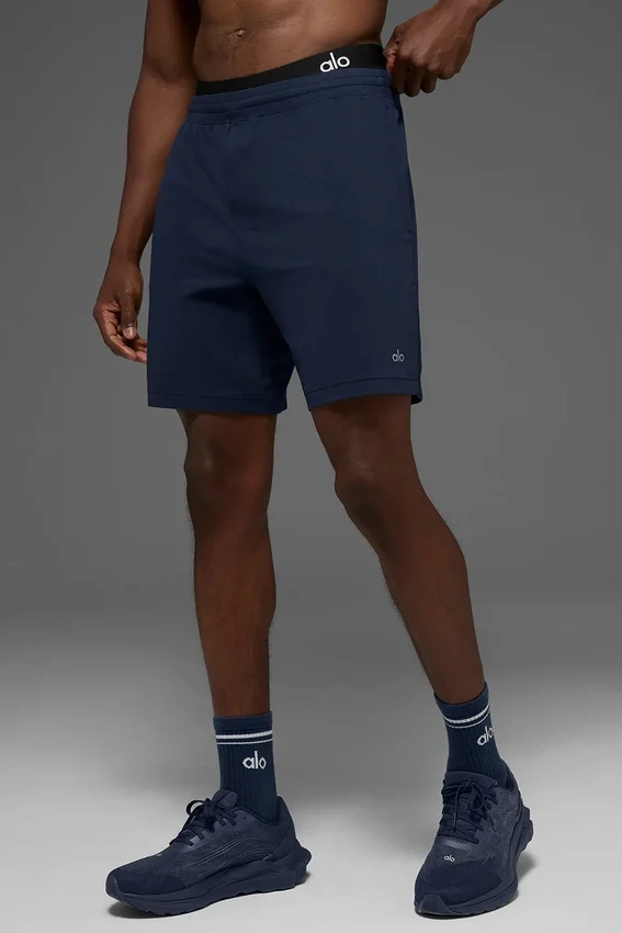 7" Conquer React Performance-Shorts – Marineblau