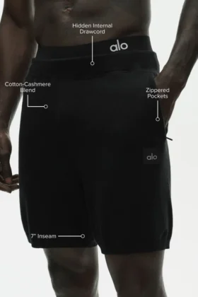 7″ „Cotton Cashmere Ever Soft“-Shorts – Schwarz