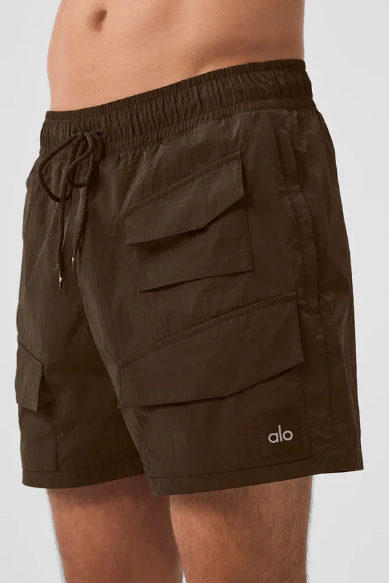 7" Crinkle-Nylon-Excursion-Cargo-Shorts – Espresso