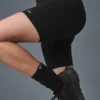 7" High-Waist Biker-Shorts – Schwarz