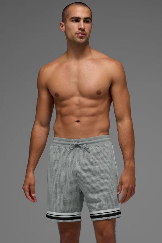 7" Key Mesh Basketball-Shorts – Lunar Grey