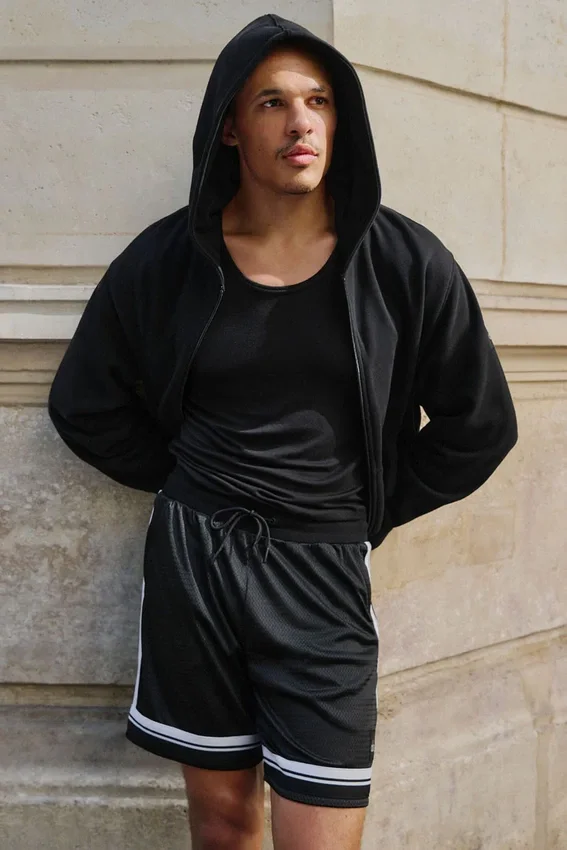 7" Key Mesh Basketball-Shorts – Schwarz