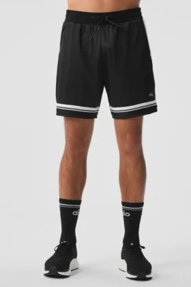 7″ Key Mesh Basketball-Shorts – Schwarz