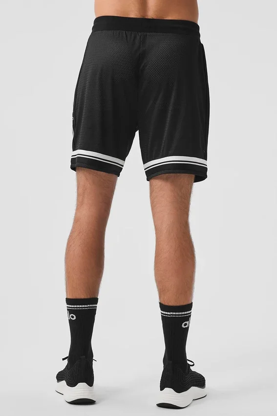 7" Key Mesh Basketball-Shorts – Schwarz
