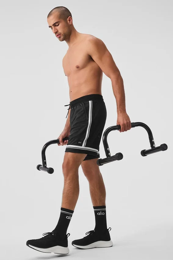 7" Key Mesh Basketball-Shorts – Schwarz