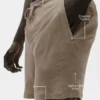 7" Leinen-Jersey-Shorts „Coastal“ – Gravel