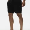 7" Leinen-Jersey-Shorts „Coastal“ – Schwarz