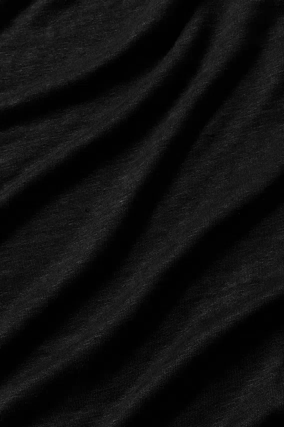 Linen Jersey Coastal Langarmshirt – Schwarz
