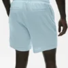 7" Leinen-Jersey-Shorts „Coastal“ – Seaside Blue