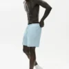 7" Leinen-Jersey-Shorts „Coastal“ – Seaside Blue